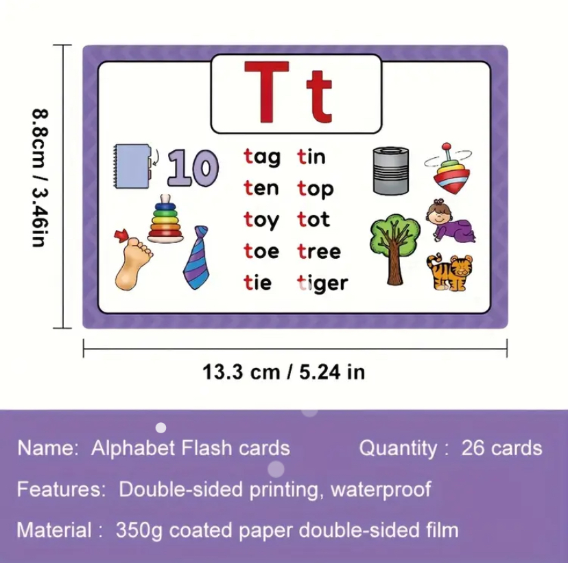 Alphabet Flash Cards front