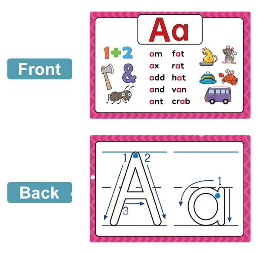 Alphabet Flash Cards back