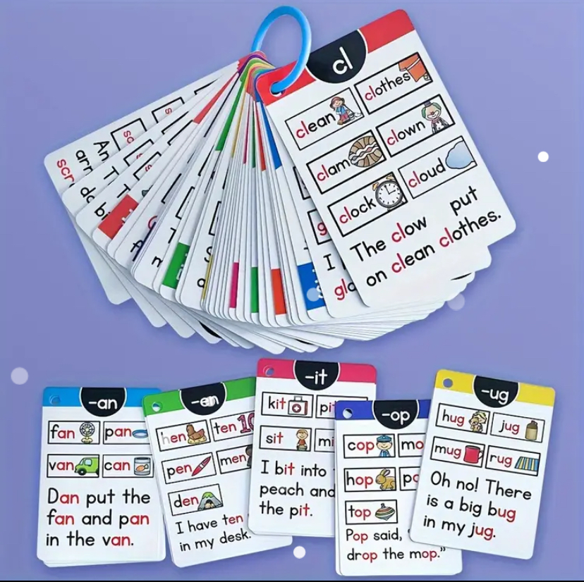 Phonics learning flashcards
