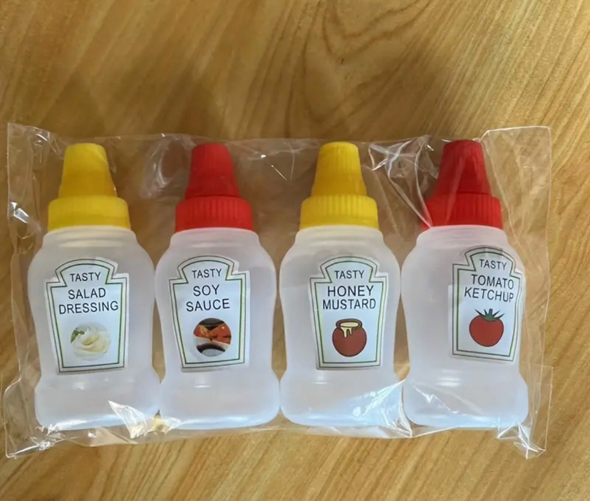  Mini Condiment Squeeze Bottles